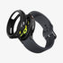 ACS06394 - Galaxy Watch 6 Classic (47mm) Case Liquid Air in matte black showing the front